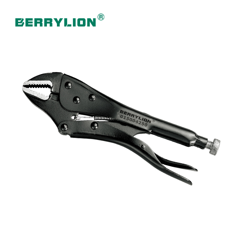Black finished flat jaw locking plier