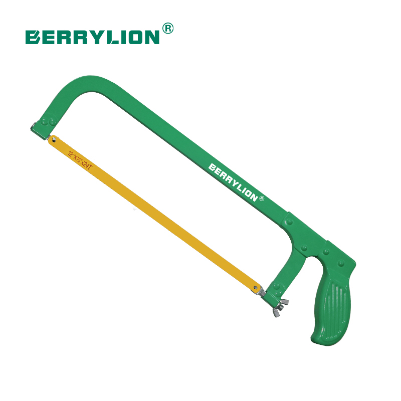 Fixed heavy duty hacksaw frame