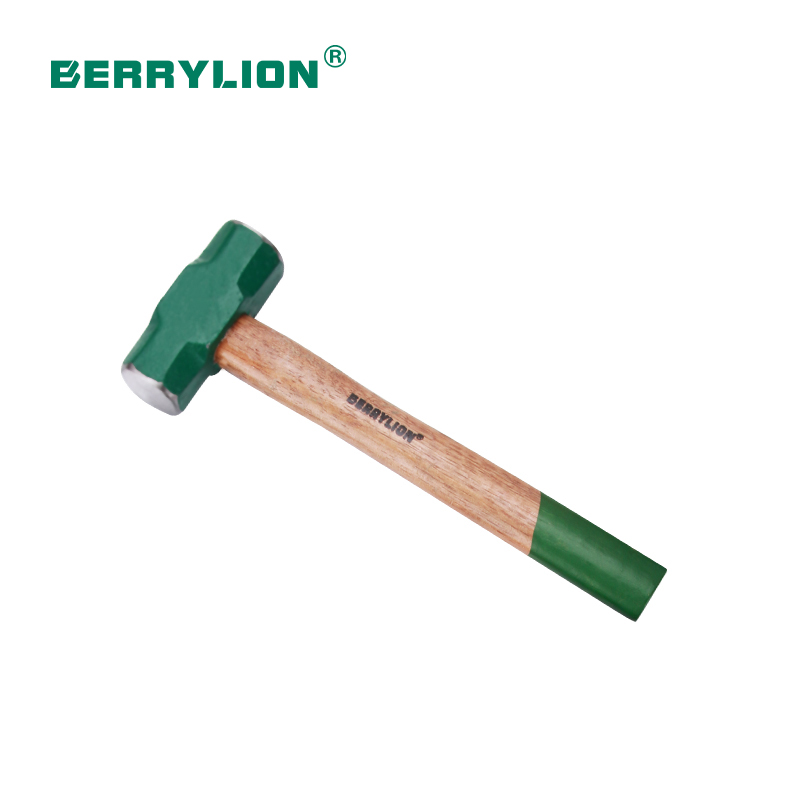 Octagonal hammer with wooden handle