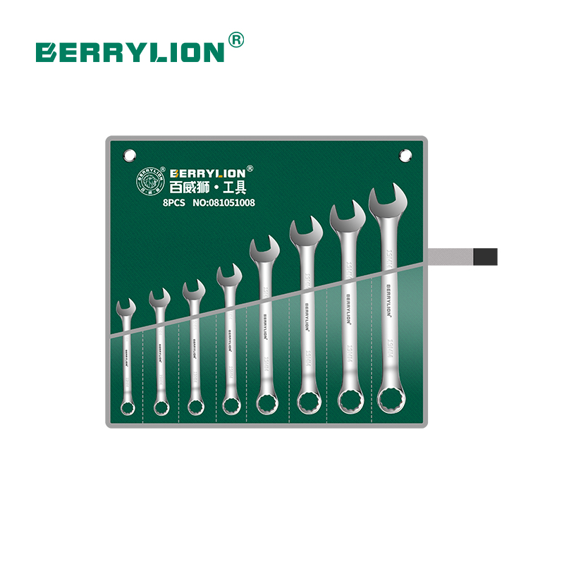 8pcs polished combination wrench set