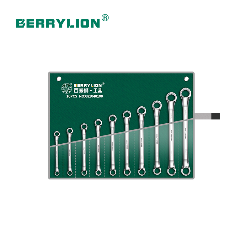 10pcs polished double rings wrench sets