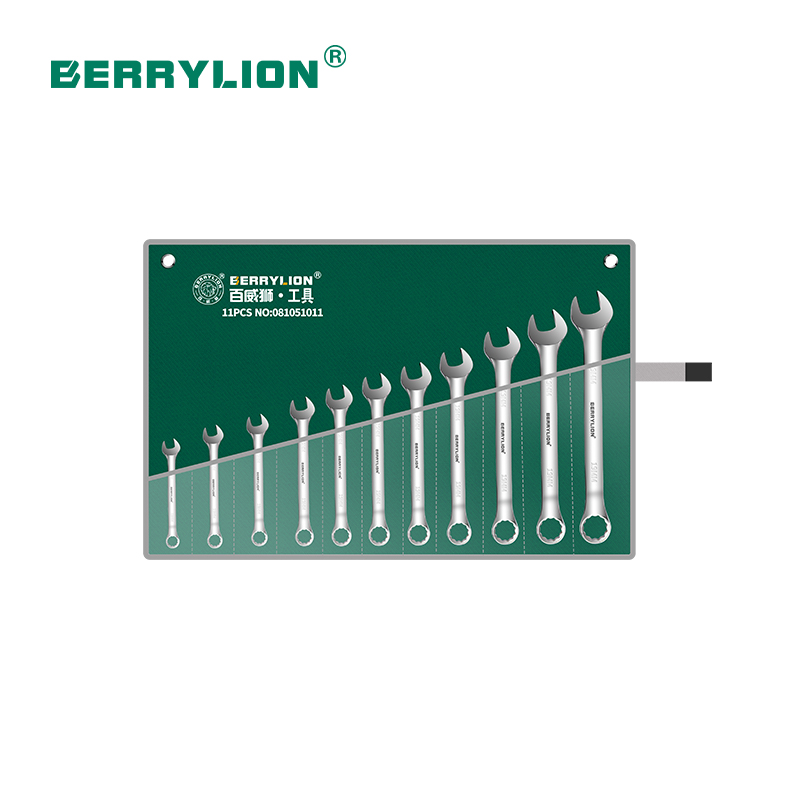 11pcs polished combination wrench set