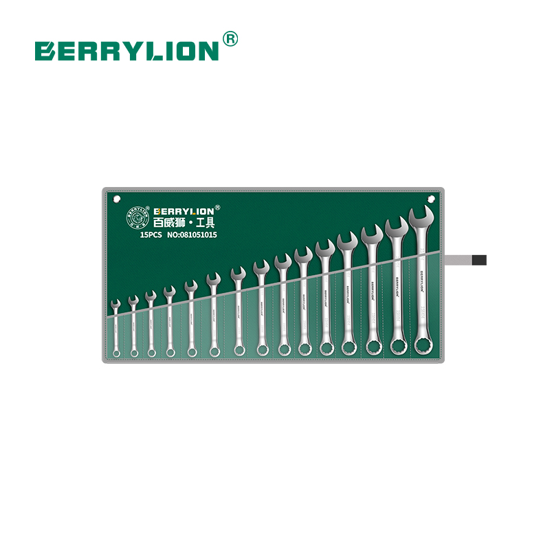 15pcs B type polished combination wrench set