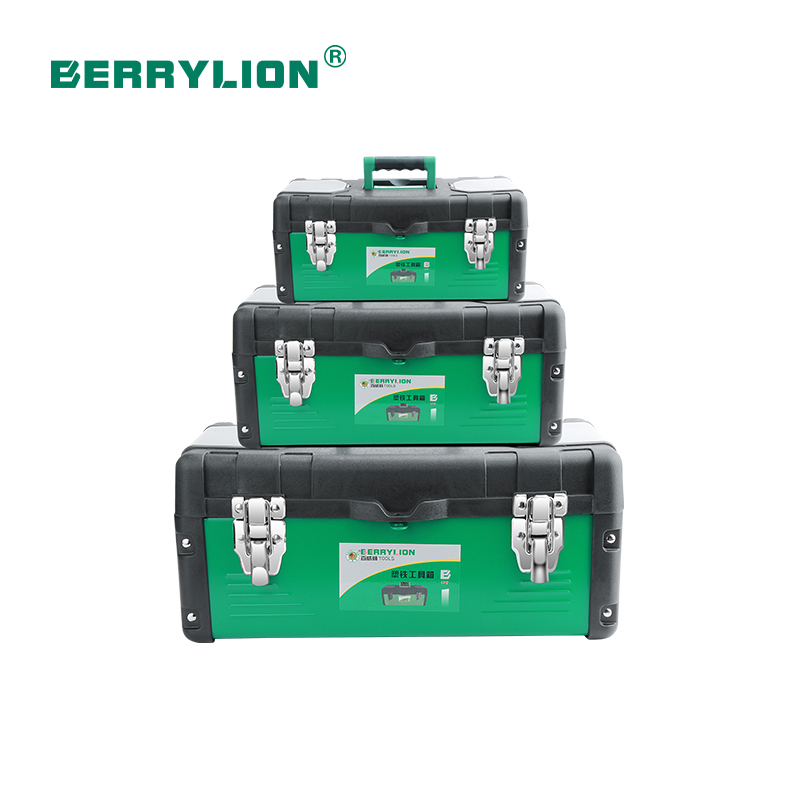 High garde plastic iron tool box