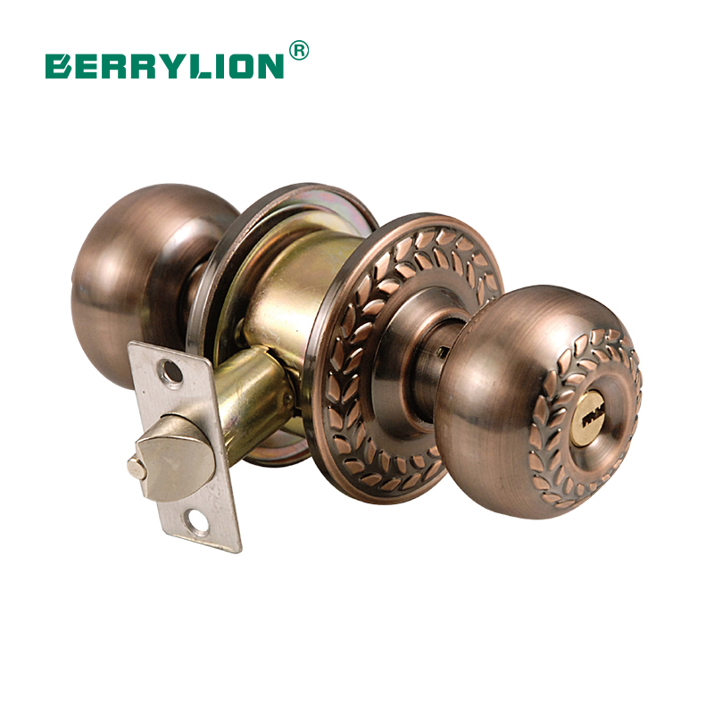 Red Tan ball door lock set 9540
