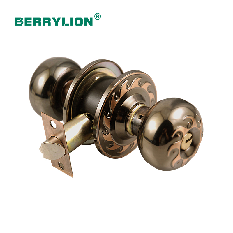 Red Tan ball door lock set 9560