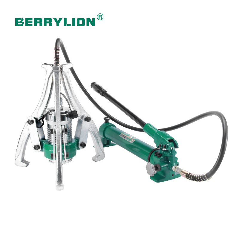 Split hydraulic three-jaw puller